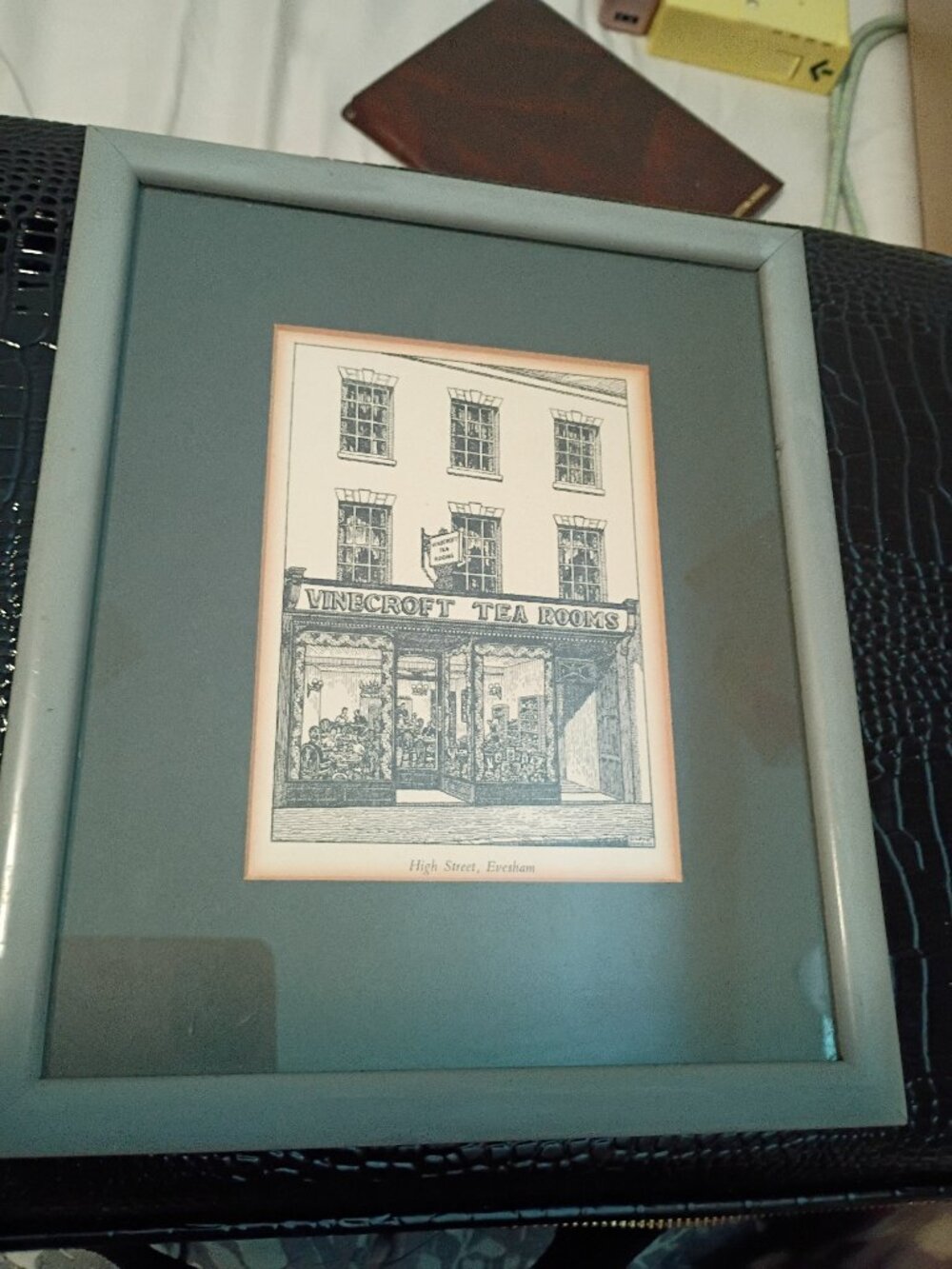 blackInk illustration of the Vinecroft Tea Rooms collectible